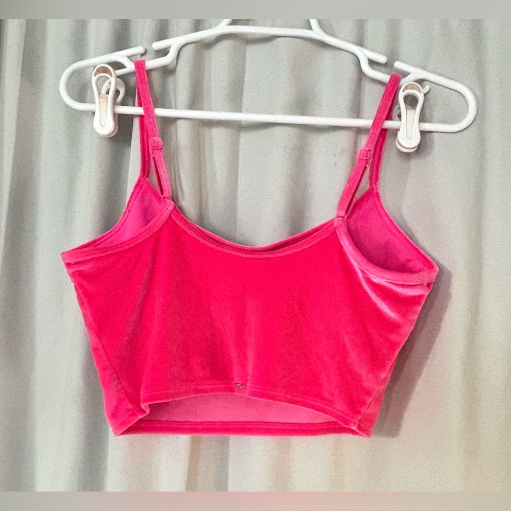 PINK Hot Pink Ultimate Lightly Lined Crop Bra Top size M - Picture 4 of 9